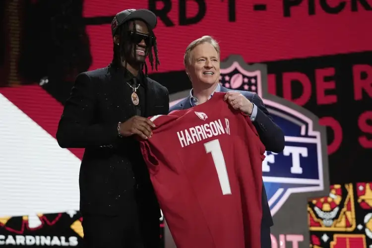 Marvin Harrison Jr. es la primera selección colegial de los Cardenales de Arizona en el Draft de la NFL