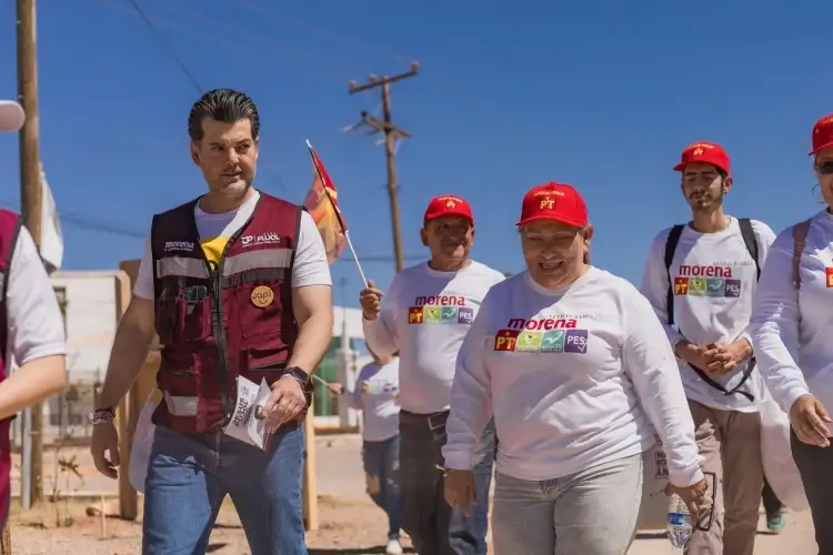 Candidatos Pujol y Partida Ramírez fortalecen propuestas en recorrido por Naco, Sonora