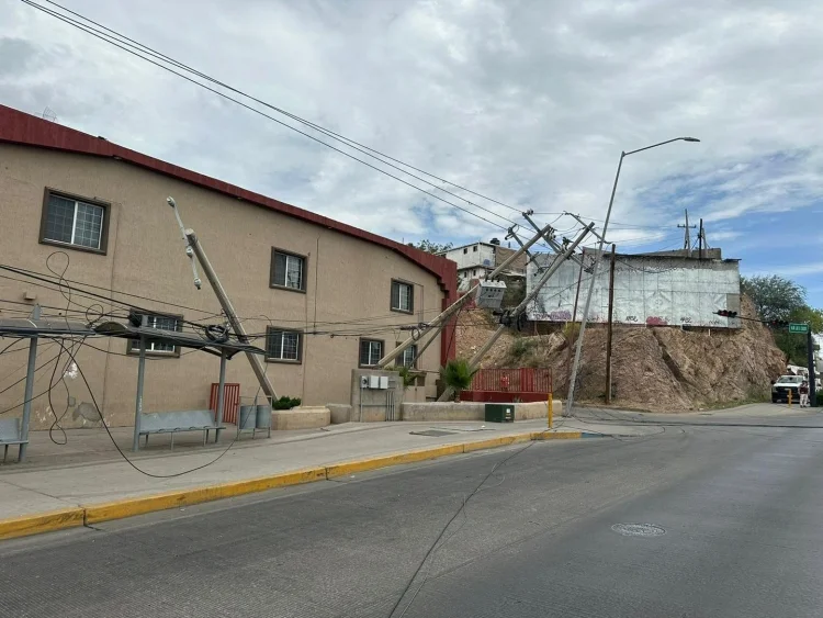 Camión derriba postes en Nogales, Sonora: Daños millonarios y caos en la ciudad - Fotos