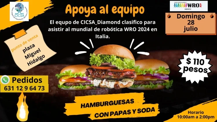 Invita Selección Mexicana de Robótica a hamburguesada, buscan recaudar fondos