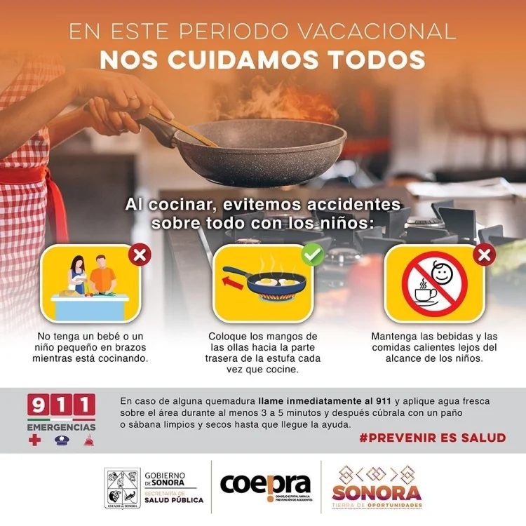 Exhorta Salud Sonora a prevenir accidentes infantiles en vacaciones