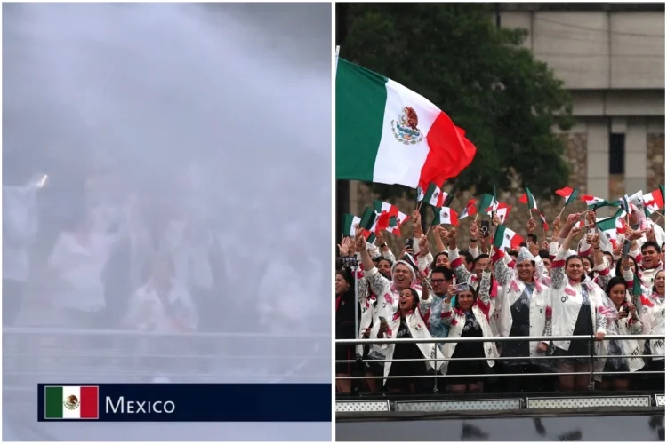 Juegos Olímpicos de París 2024: Chorro de agua se roba el show de la delegación mexicana