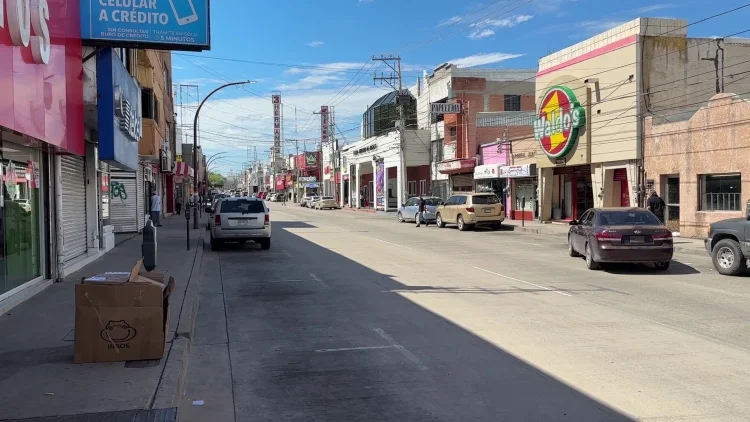 Apagón retrasa actividad comercial en centro de Nogales