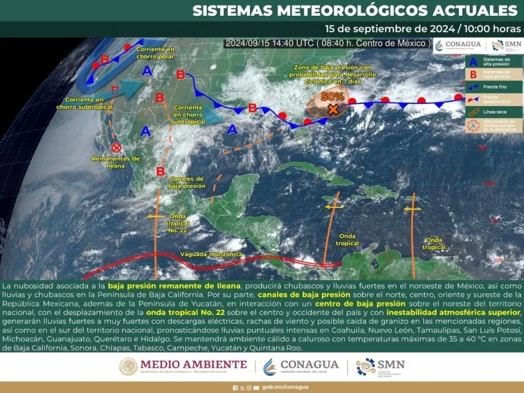 Sistema frontal trae lluvias intensas a Sonora: Protección Civil emite alerta