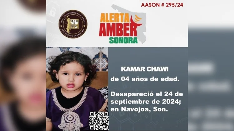 Activan Alerta Amber por niña migrante que viaja sola hacia el norte de Sonora