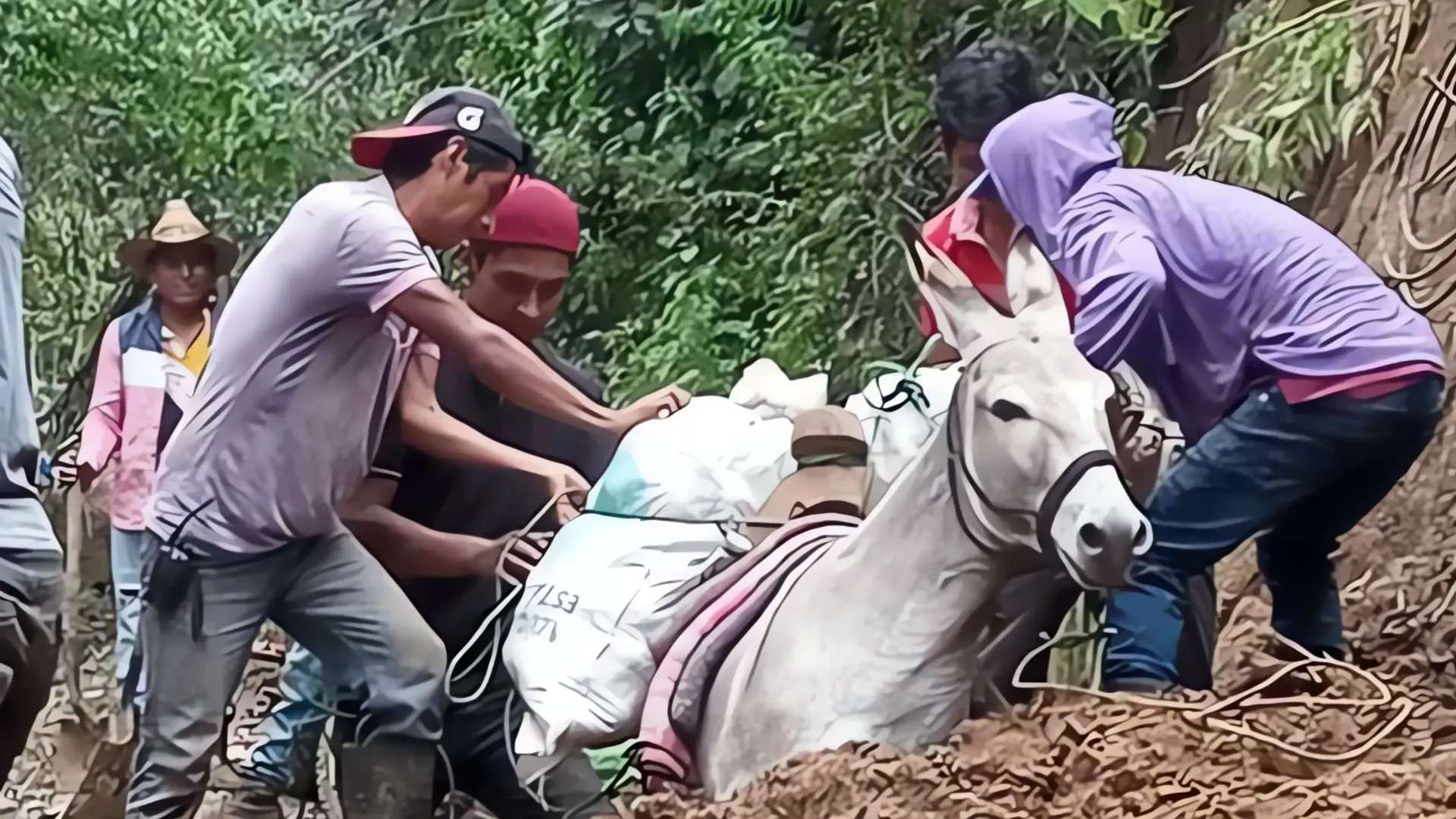 El Fresno clama por ayuda: Bloqueados por deslaves, habitantes se abren paso a pico y pala