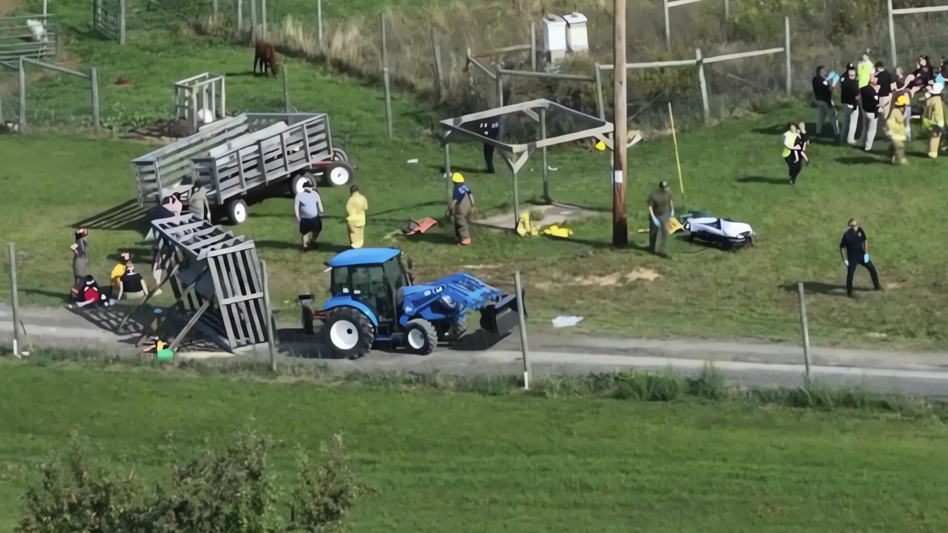 Accidente en huerto de manzanas deja 25 heridos