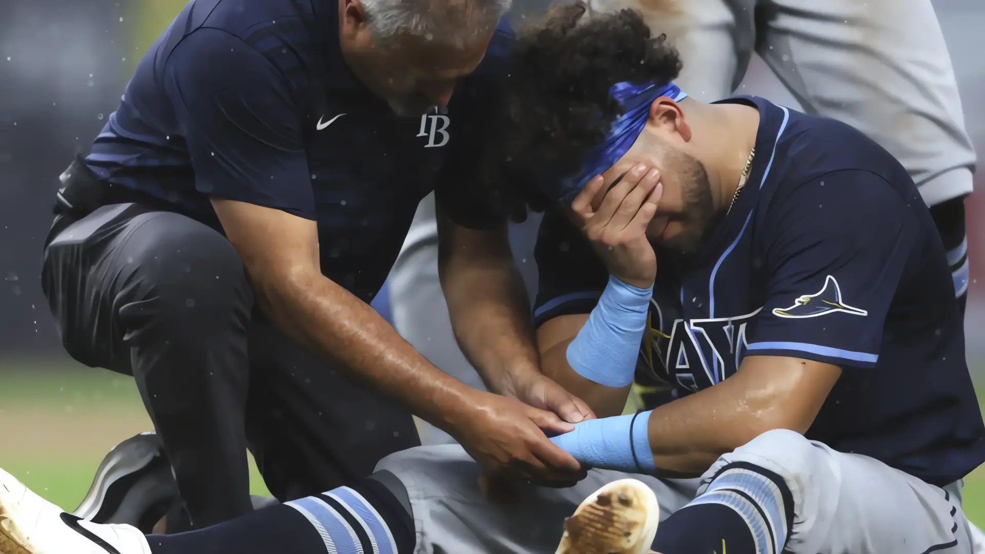 Colisión en el Yankee Stadium deja fuera a Jonathan Aranda de los Rays