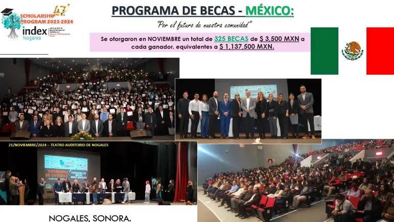 Entrega Index becas a estudiantes de Nogales y Río Rico en Arizona