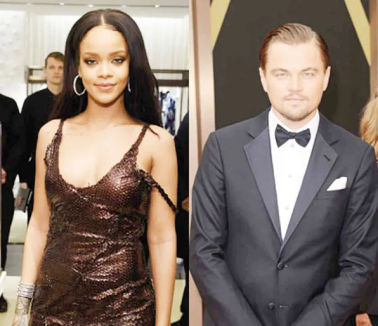 Captan beso entre Leonardo DiCaprio y Rihanna