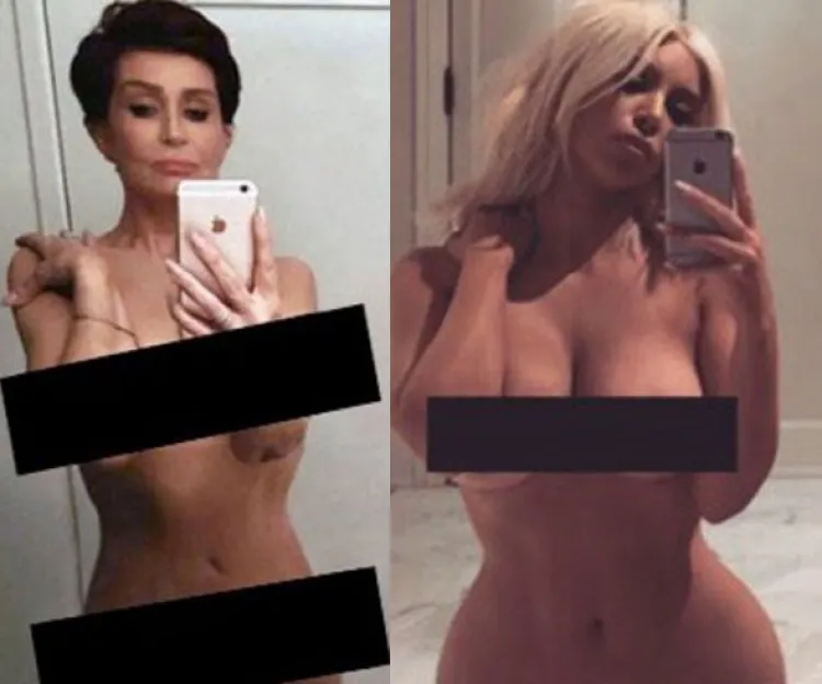 Sharon Osbourne, de 63 años, imita desnudo de Kardashian