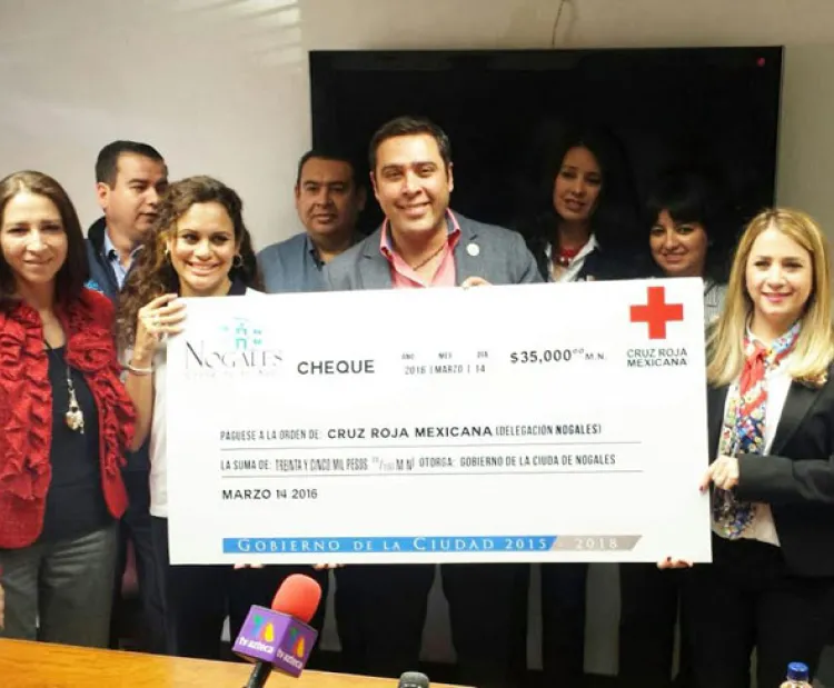 Gobierno de la Ciudad entrega donativo a Cruz Roja