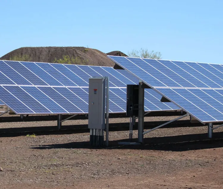 Opera con energía solar  planta de aguas residuales