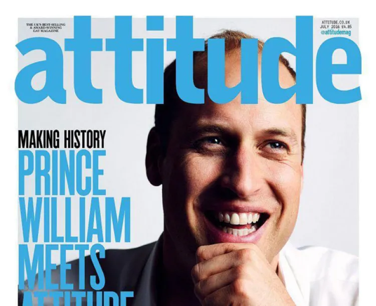 El Príncipe William en portada de revista gay