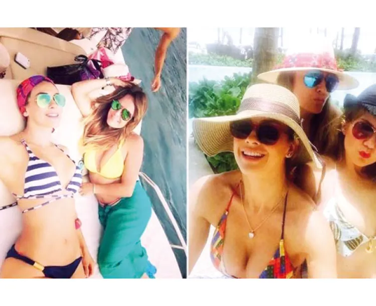 Presume Araceli Arámbula su cuerpo en bikini