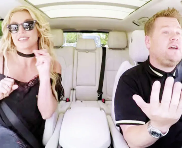 Britney es la nueva pasajera del ‘carpool karaoke’ de Corden