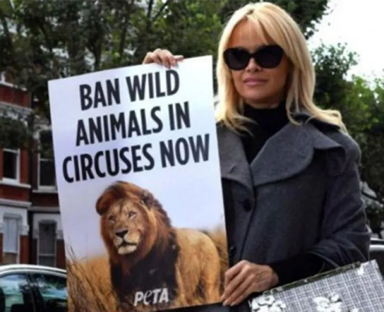 Pamela Anderson no quiere animales en los circos