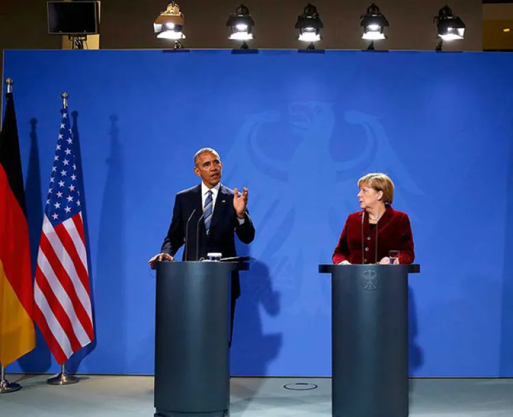 Da Merkel última conferencia con Barack Obama
