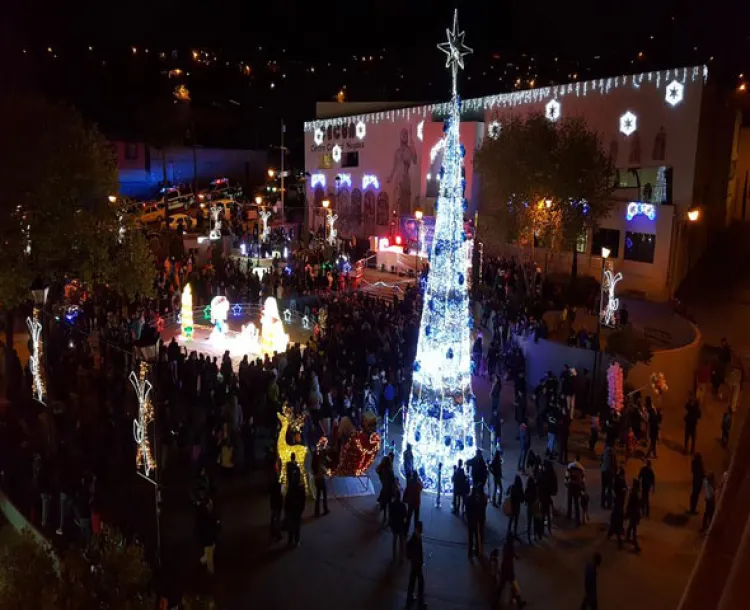 Encienden árbol navideño