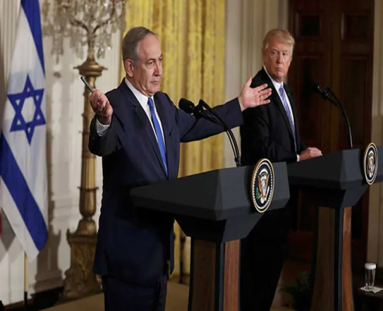 Recibe Trump a Benjamin Netanyahu busca paz entre Israel y Palestina