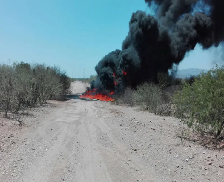 Incendian “Huachicoleros” oleoducto al sur de Sonora