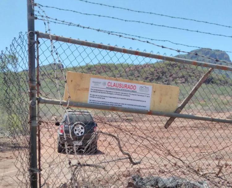 Clausura Profepa predio del Ayuntamiento de Guaymas