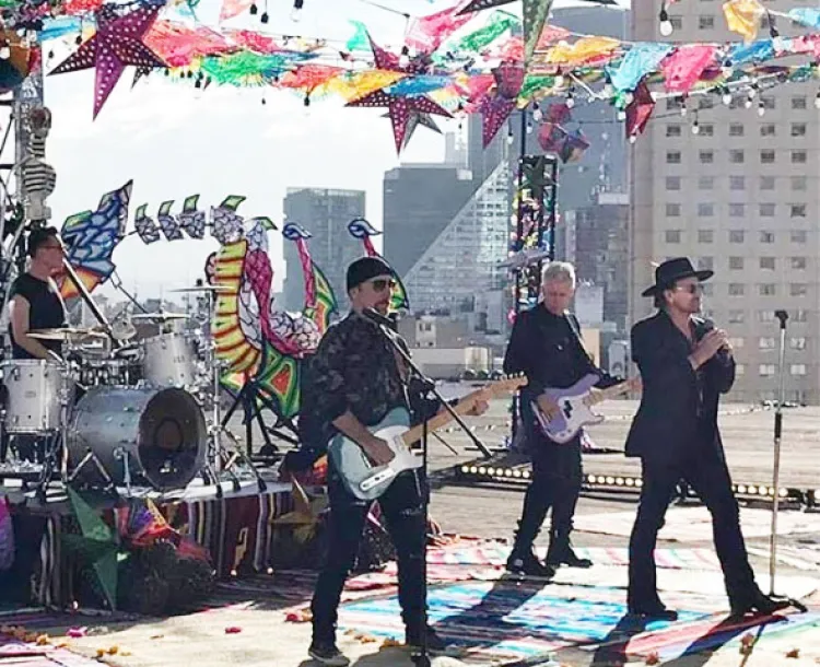 U2 graba videoclip de altura en la CDMX