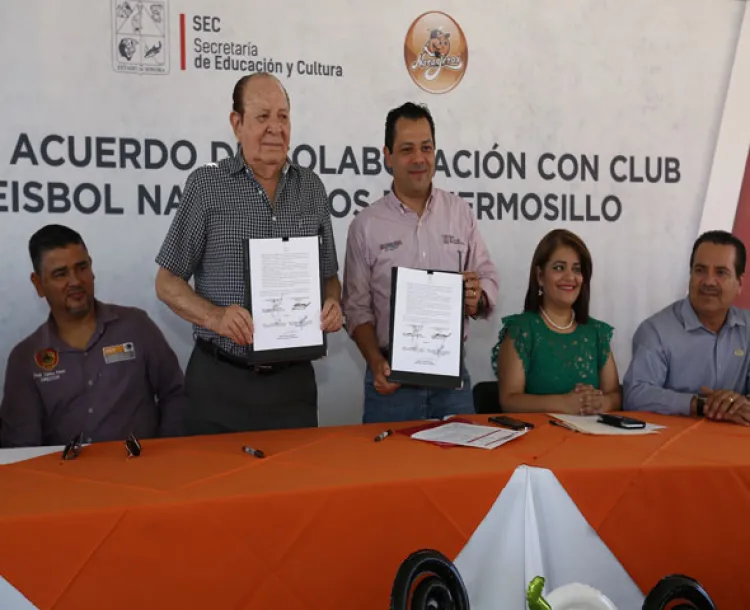 Refrendan SEC y Naranjeros convenio de colaboración