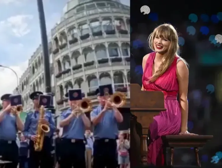 La policia irlandesa le canta a Taylor Swift antes de su concierto en Dublín