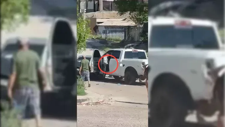 Video: Guardia Nacional saca arma de camioneta chocada en Nogales
