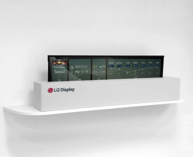 ¿El futuro de la TV? Esta pantalla flexible OLED que se enrolla en una caja