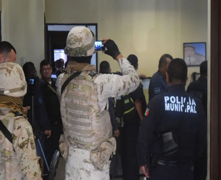 Toma SSP, Gendarmería y Sedena seguridad en Guaymas