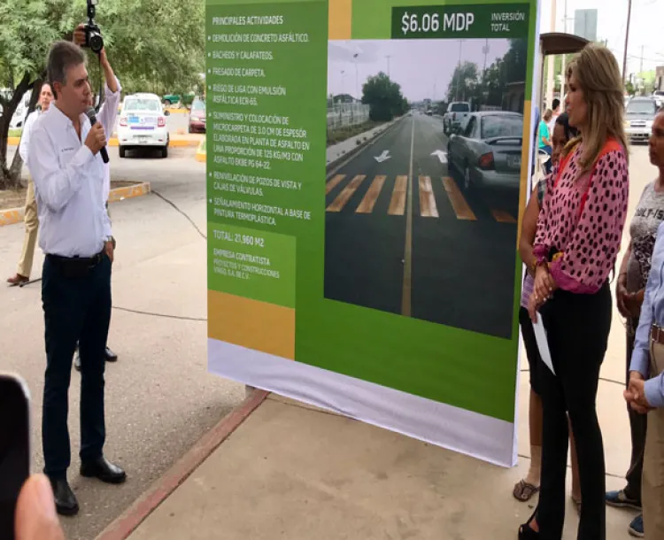 Gobernadora entrega calle rehabilitada en Hermosillo