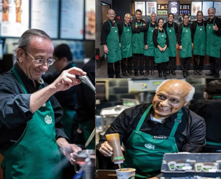 Abre el primer Starbucks en México atendido por abuelitos