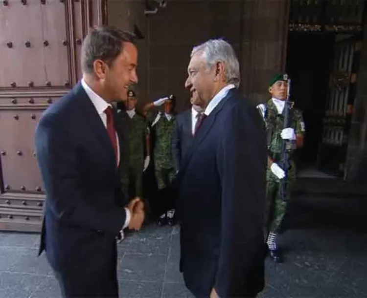 AMLO recibe en Palacio Nacional a premier de Luxemburgo