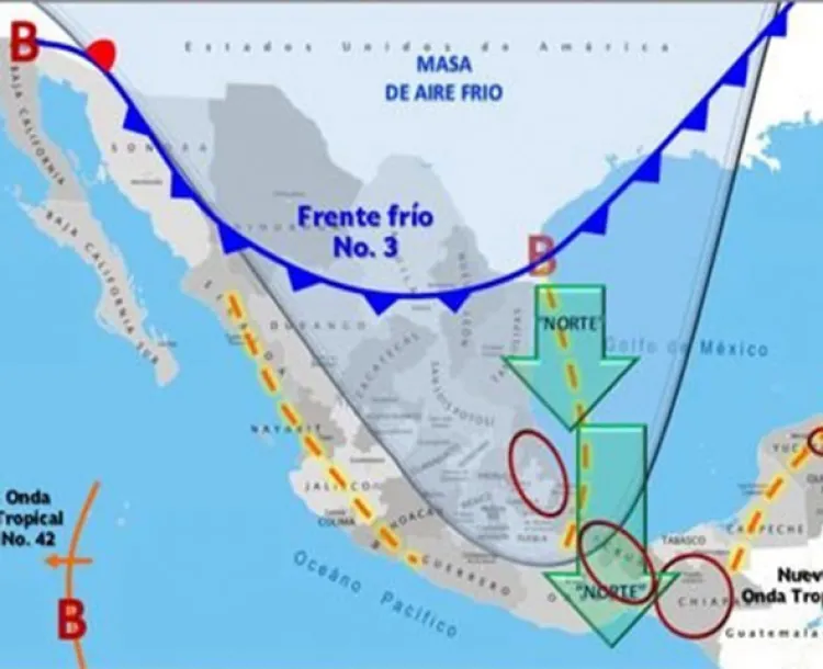 Llega tercer frente frío a Sonora, pero continuarán altas temperaturas