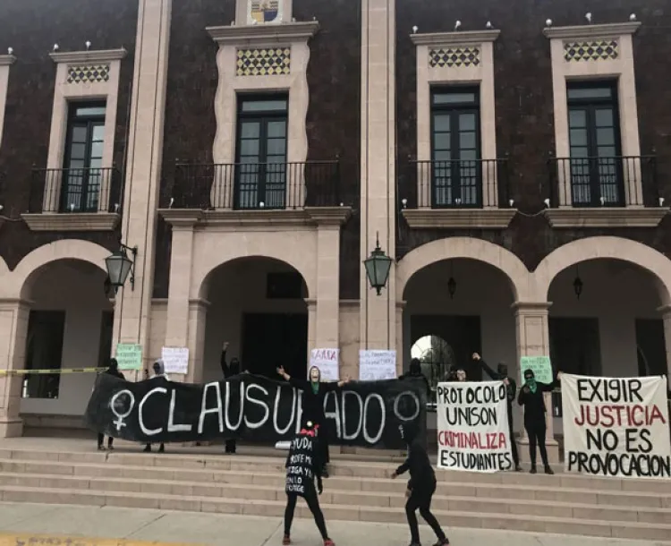 Protestan por protocolo de género Colectivo feminista de Unison