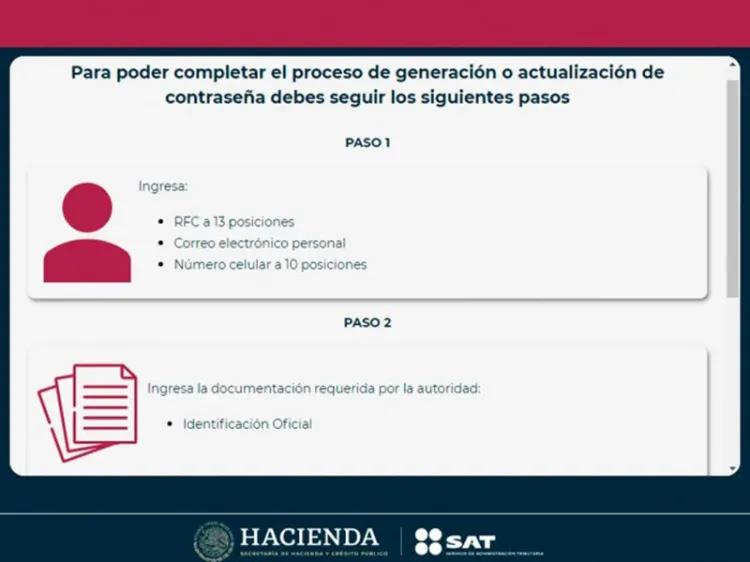 Lanza SAT sitio web para generar NIP desde casa