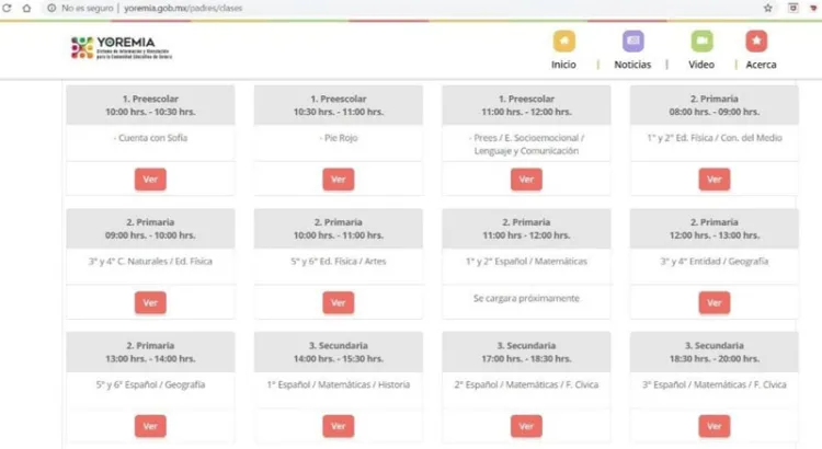 Disponible historial de clases en línea para educación Básica