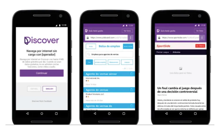 ¿Internet gratis? Facebook lanza ‘Discover’