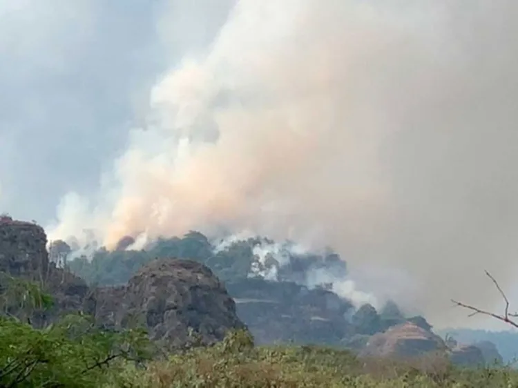 Por hacer TikTok, joven provocó incendio en Tepoztlán