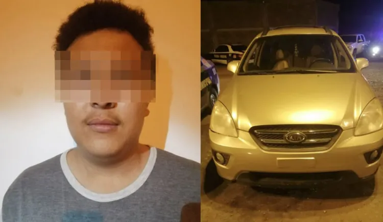 Detiene PESP a joven en auto robado en Magdalena