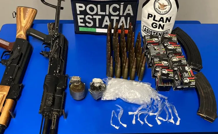 Asegura PESP armamento de grueso calibre y granadas en vehículo blindado