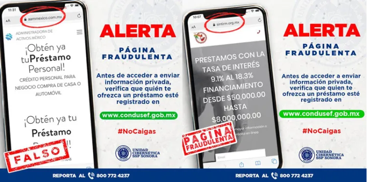 Advierte Unidad Cibernética sobre páginas fraudulentas que ofrecen créditos