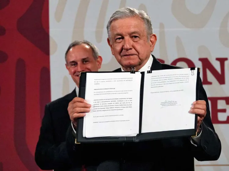 Impulsa AMLO consulta por actos de expresidentes