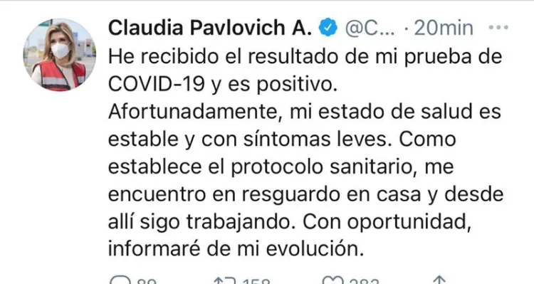 Gobernadora da positivo a Covid-19