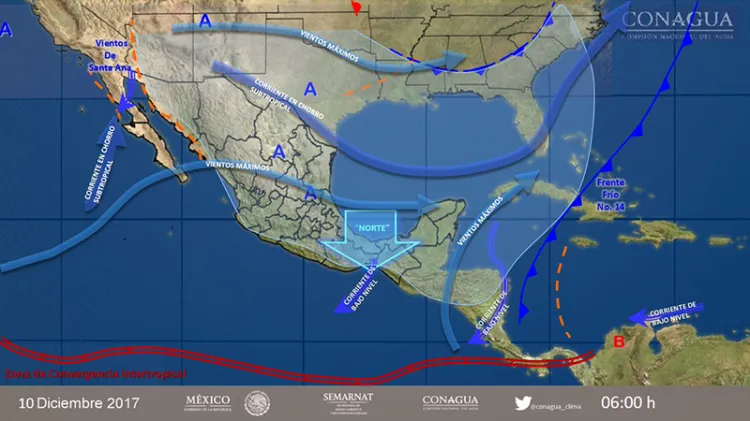 Viene a Sonora frente frío no. 14