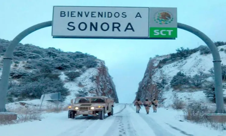 Alertan por nevadas y lluvias para esta semana en Sonora