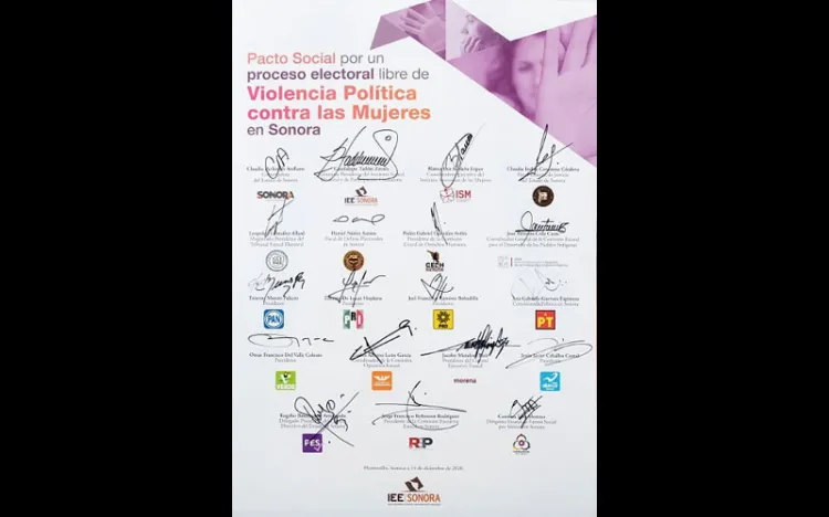 Firma CPA Pacto Social por un proceso electoral libre de Violencia Política contra las Mujeres