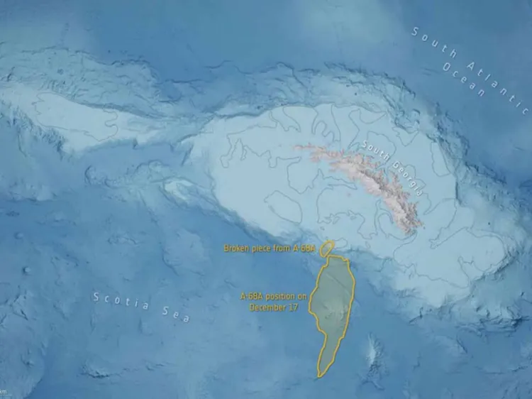 Bloque del tamaño de ciudad de Veracruz se desprende de iceberg gigante